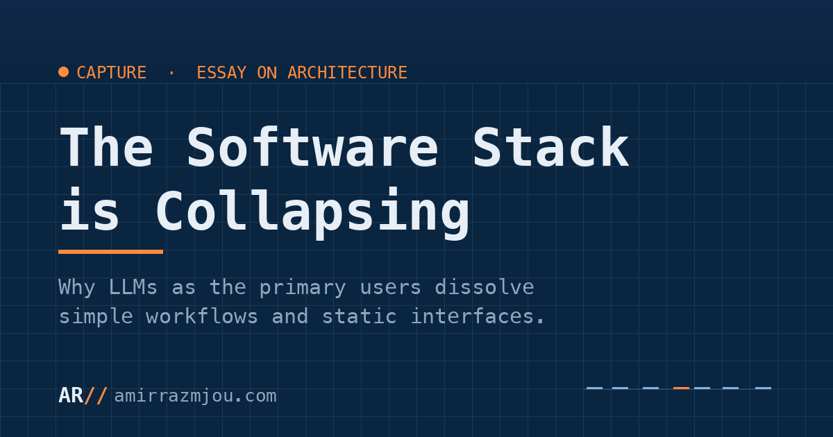The Software Stack is Collapsing – Amir Razmjou